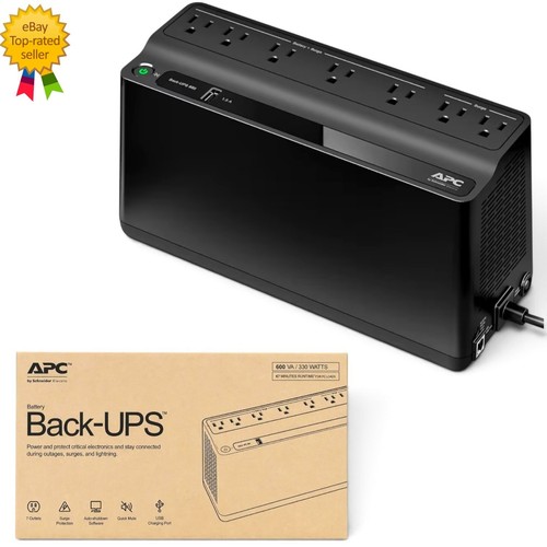 Apc be600m1 ups battery backup - apc,